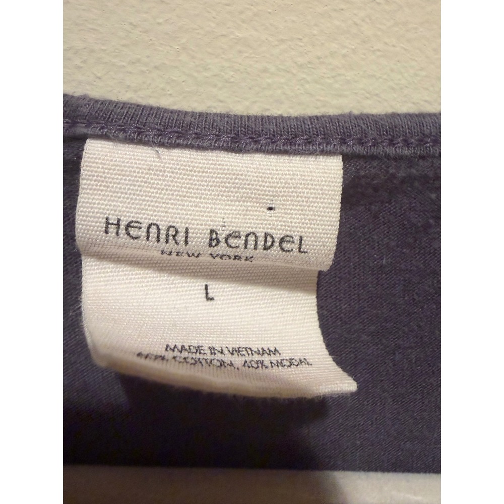 Henri Bendel Sugarpova Lip Logo Racerback Tank Top Navy Blue Large L - Picture 2 of 7